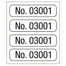 No. 03001-04000, Consecutive Number Label, 1" x 1/4"