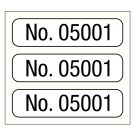 No. 05001-06000, Consecutive Number Label, 1" x 1/4"