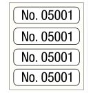 No. 05001-06000, Consecutive Number Label, 1" x 1/4"