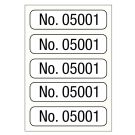 No. 05001-06000, Consecutive Number Label, 1" x 1/4"