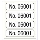 No. 06001-07000, Consecutive Number Label, 1" x 1/4"