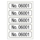 No. 06001-07000, Consecutive Number Label, 1" x 1/4"