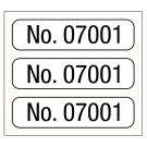 No. 07001-08000, Consecutive Number Label, 1" x 1/4"