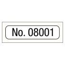 No. 08001-09000, Consecutive Number Label, 1" x 1/4"