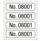 No. 08001-09000, Consecutive Number Label, 1" x 1/4"