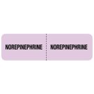 Norepinephrine, IV Line Identification Label, 3" x 7/8"