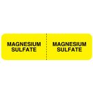 Magnesium Sulfate, IV Line Identification Label, 3" x 7/8"