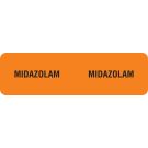 Midazolam, IV Line Identification Label, 3" x 7/8"
