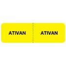 Ativan, IV Line Identification Label, 3" x 7/8"