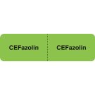 Cefazolin IV Line Identification Label, 3" x 7/8"