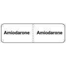 Amiodarone, IV Line Identification Label, 3" x 7/8"