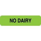 No Dairy, Nutrition Communication Label, 1-1/4" x 5/16"