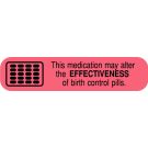 This Medication May Alter, Medication Instruction Label, 1-5/8" x 3/8"