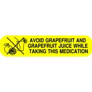 Avoid Taking This Medication With Grapefruit, Medication Instruction Label, 1-5/8" x 3/8"