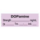 Anesthesia Tape, Dopamine mg/mL, Date Time Initial, 1-1/2" x 1/2"