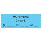 Anesthesia Tape, Morphine 2 mg/mL, Date Time Initial, 1-1/2" x 1/2"