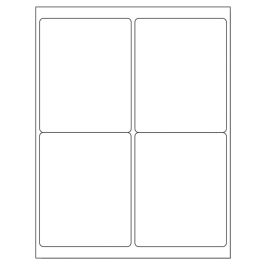 Desktop Laser Labels, Low Speed, 4.0" x 5.0" | United Ad Label