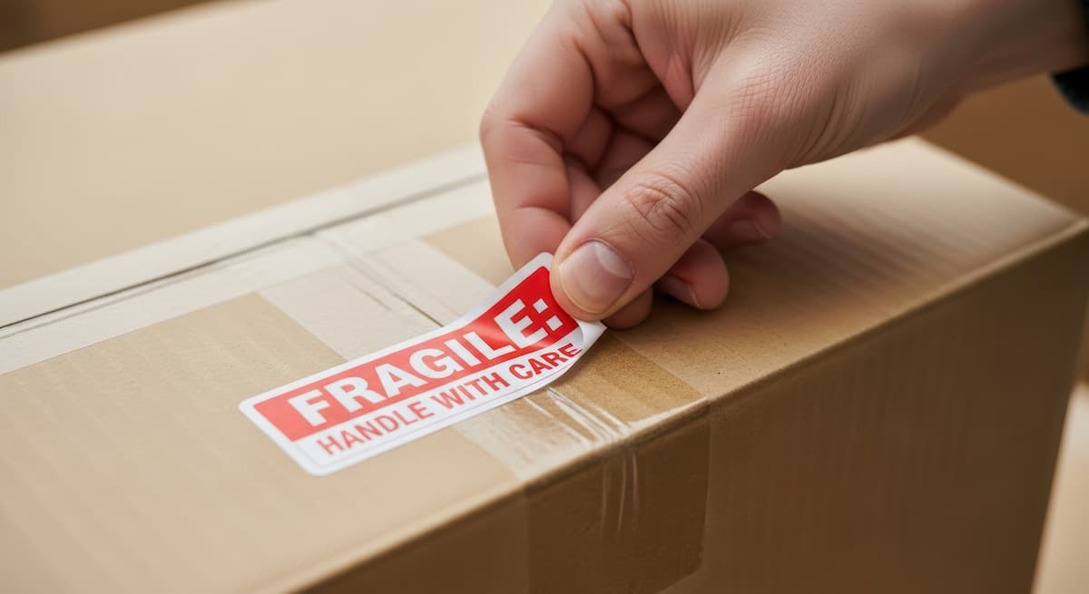 Durable Fragile Labels for E-Commerce Shipping