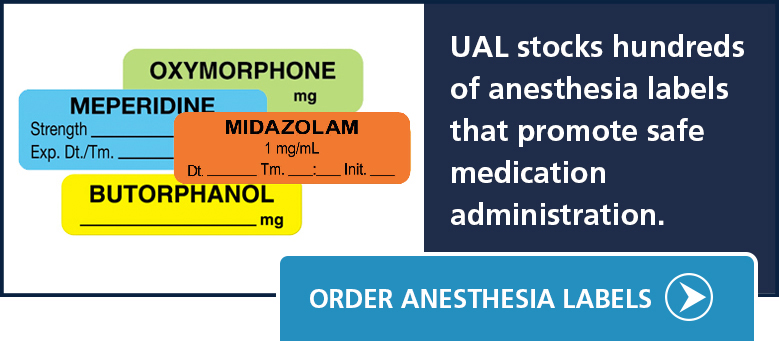 Anesthesia Labels by UAL