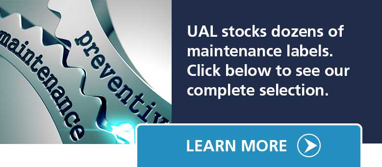 reduce equipment failures and repair costs using maintenance labels