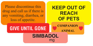 veterinary labels