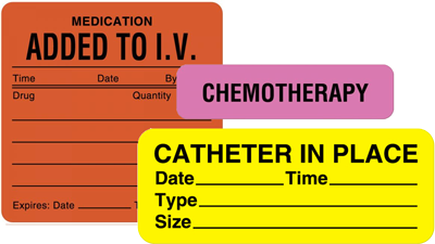 Click here to see UALs IV line and drug syringe label selection.