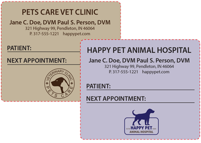 Custom veterinary labels