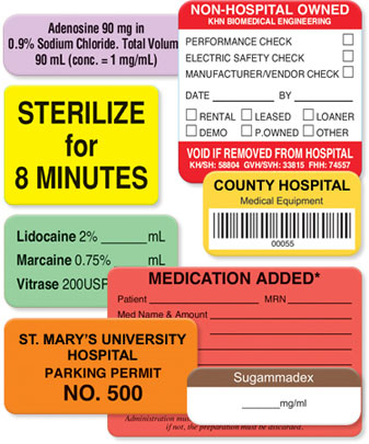 healthcare custom labels