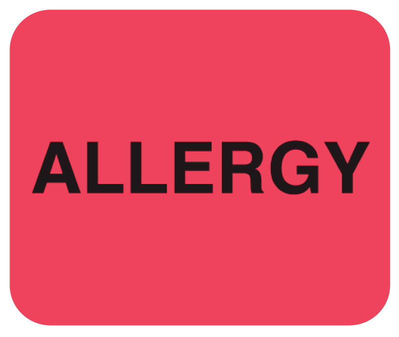Allergy Communication Label